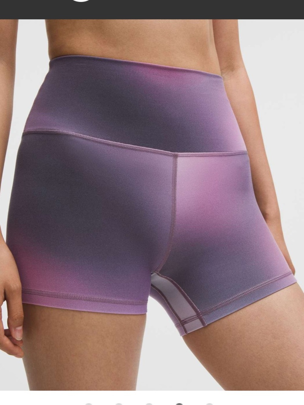 Lululemon Align High-Rise Short & Flow Y Bra Set Aurora Haze Purple Multi EUC - Picture 8 of 14